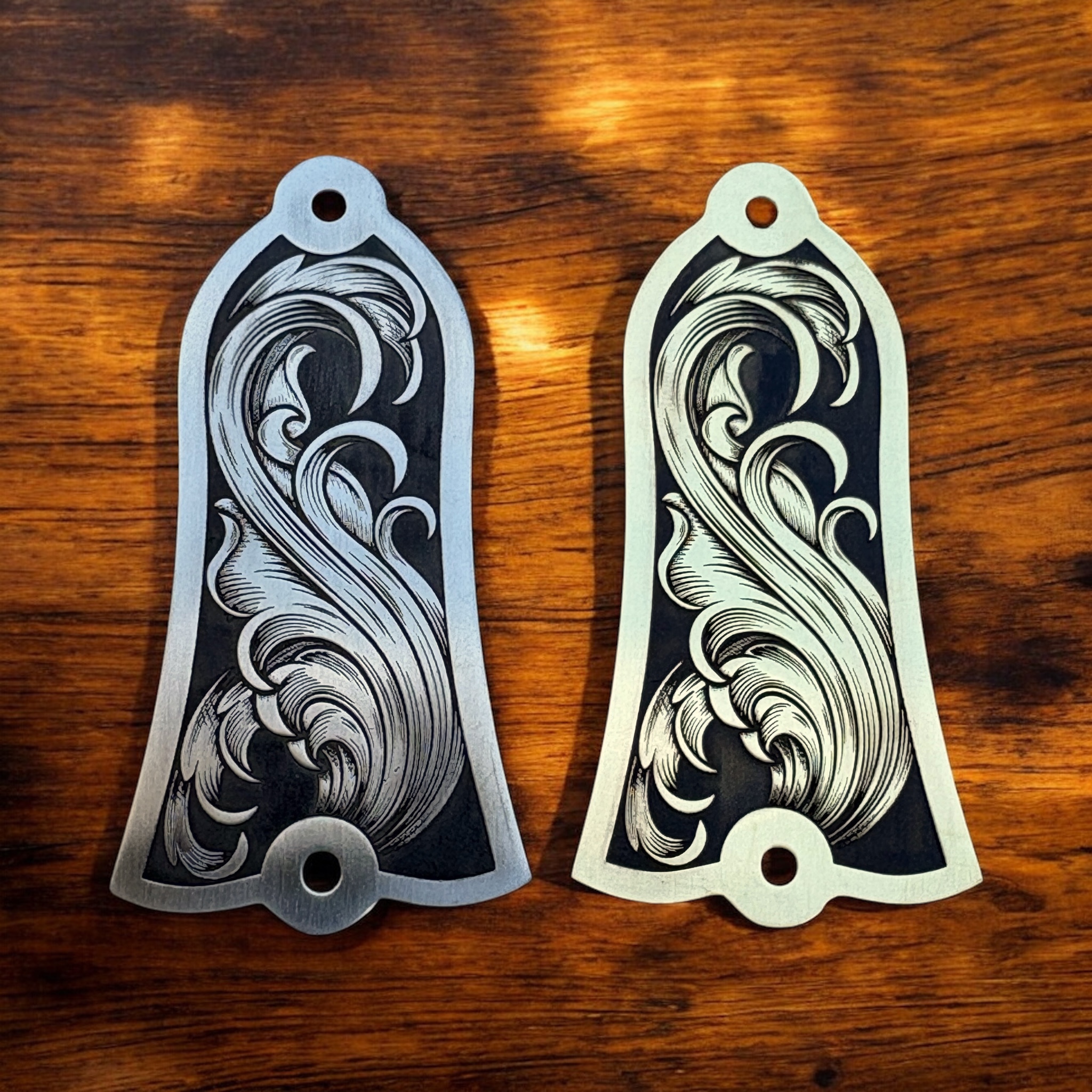 Gibson Custom Truss Cover - Flowing Scrolls - Brass and Stainless