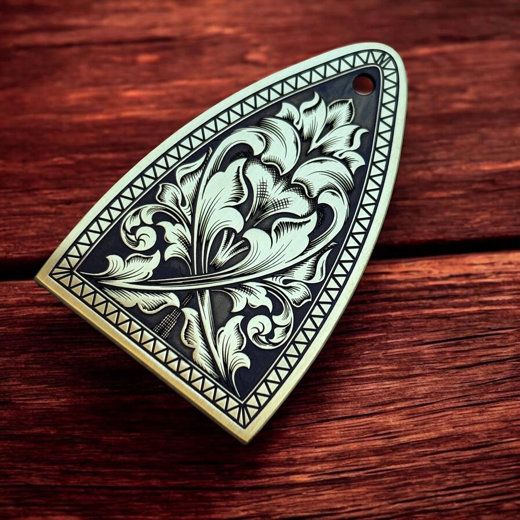 PRS Truss Cover with Ornate Border - Brass - Right Angle