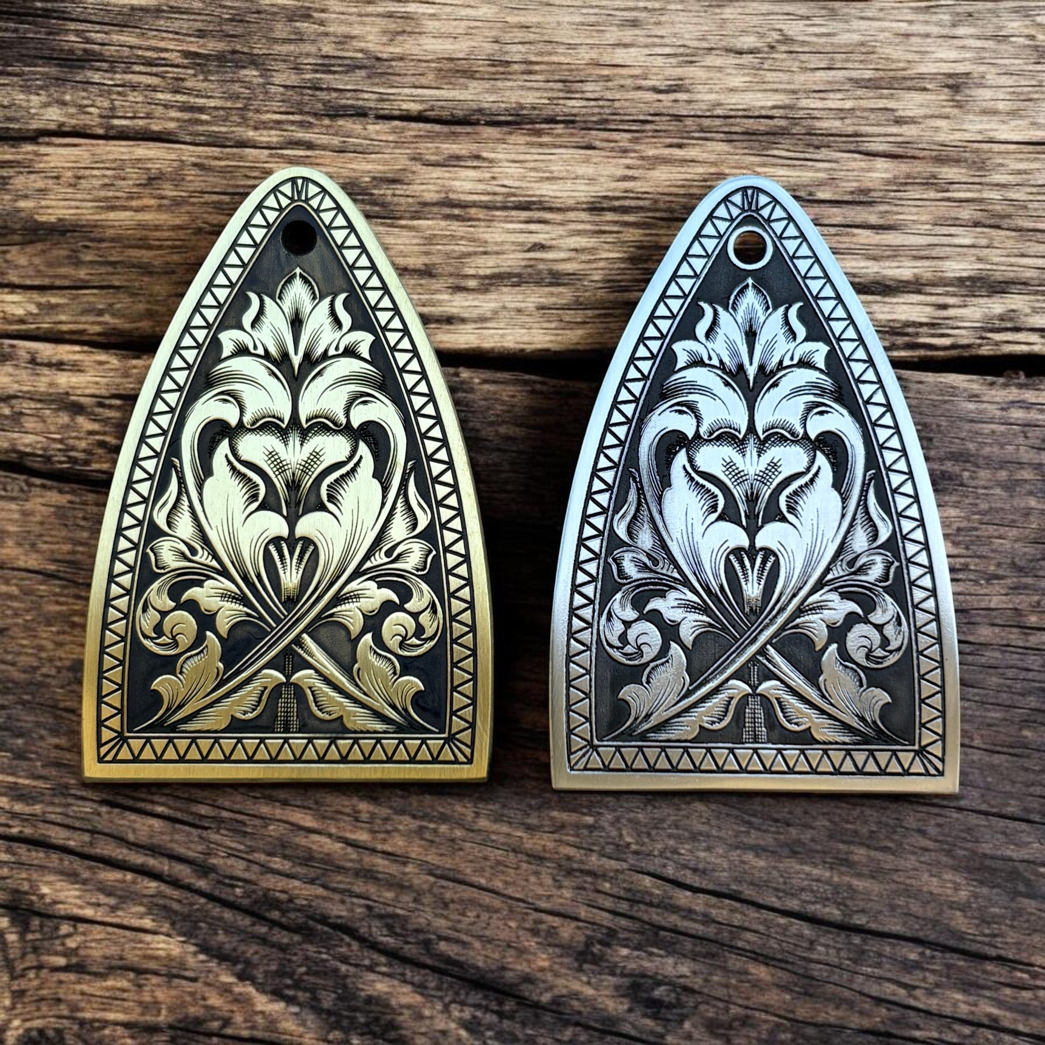 Paul Reed Smith (PRS) Truss Rod Cover - Laser engraved scrollwork with ornate border