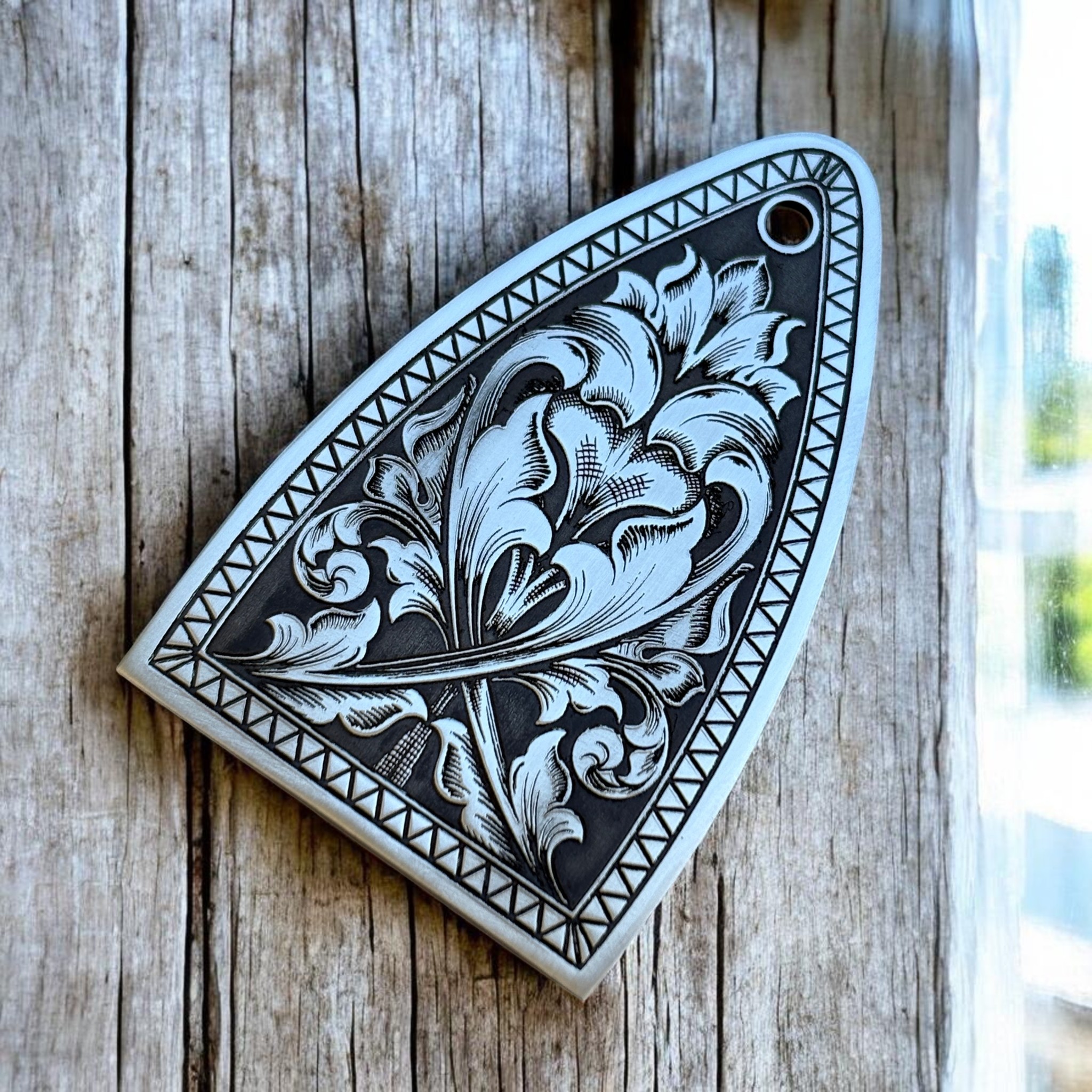 PRS Truss Cover with Ornate Border -Stainless - Right Angle