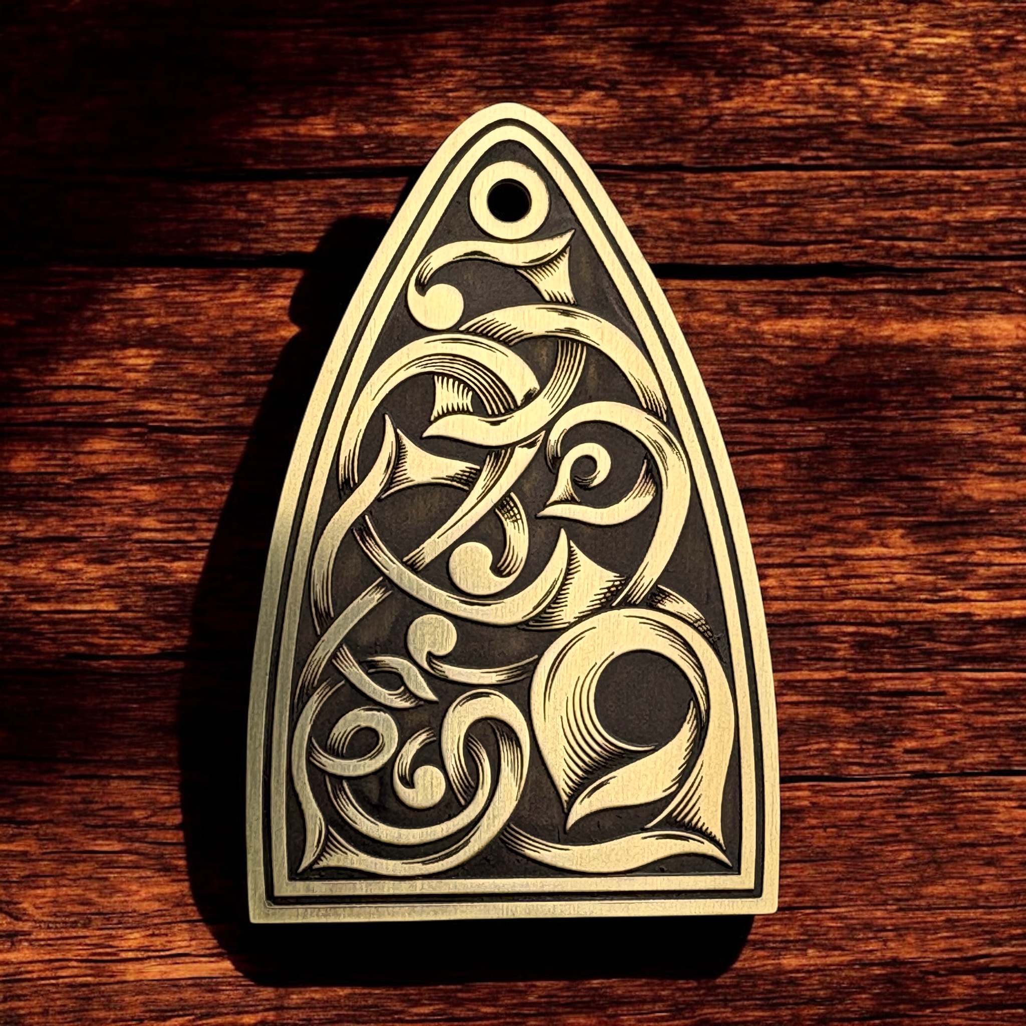 PRS Custom Norse Truss Rod Cover - Brass