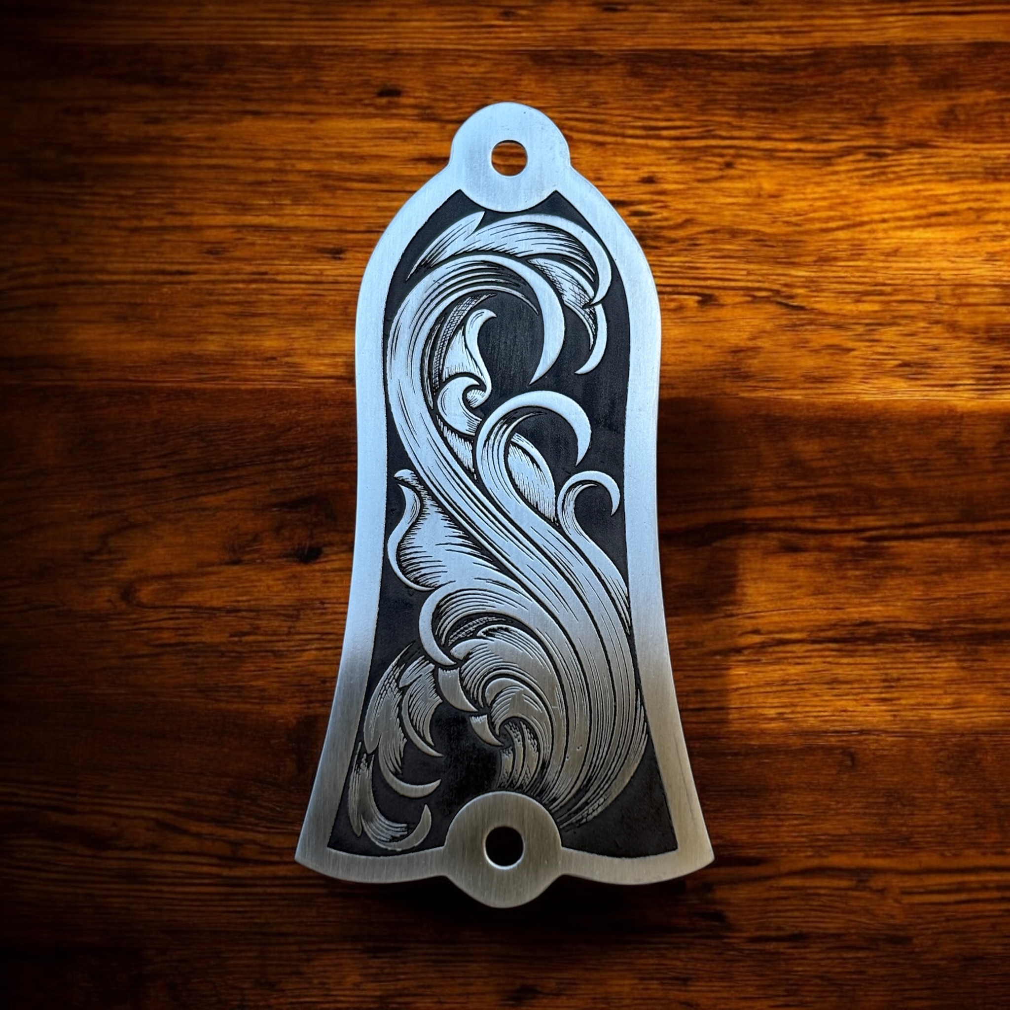 Gibson Custom Truss Cover - Flowing Scrolls - Stainless