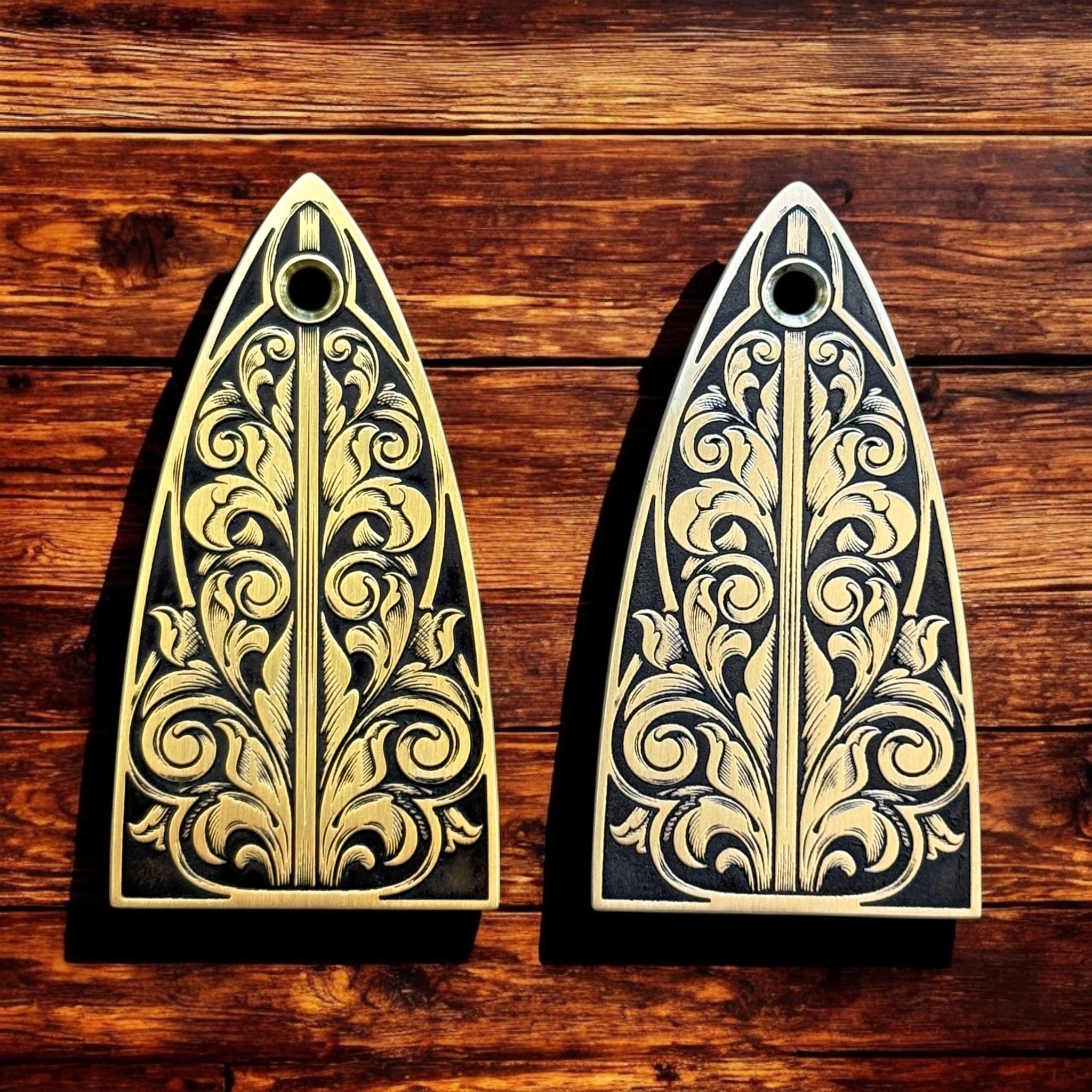 Custom Engraved ESP LTD Truss Rod Cover - Brass and Nickel