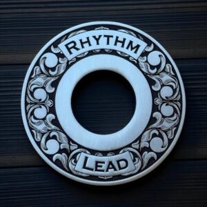 Gibson Toggle Switch Ring with Rhythm and Lead labels - Stainless Steel