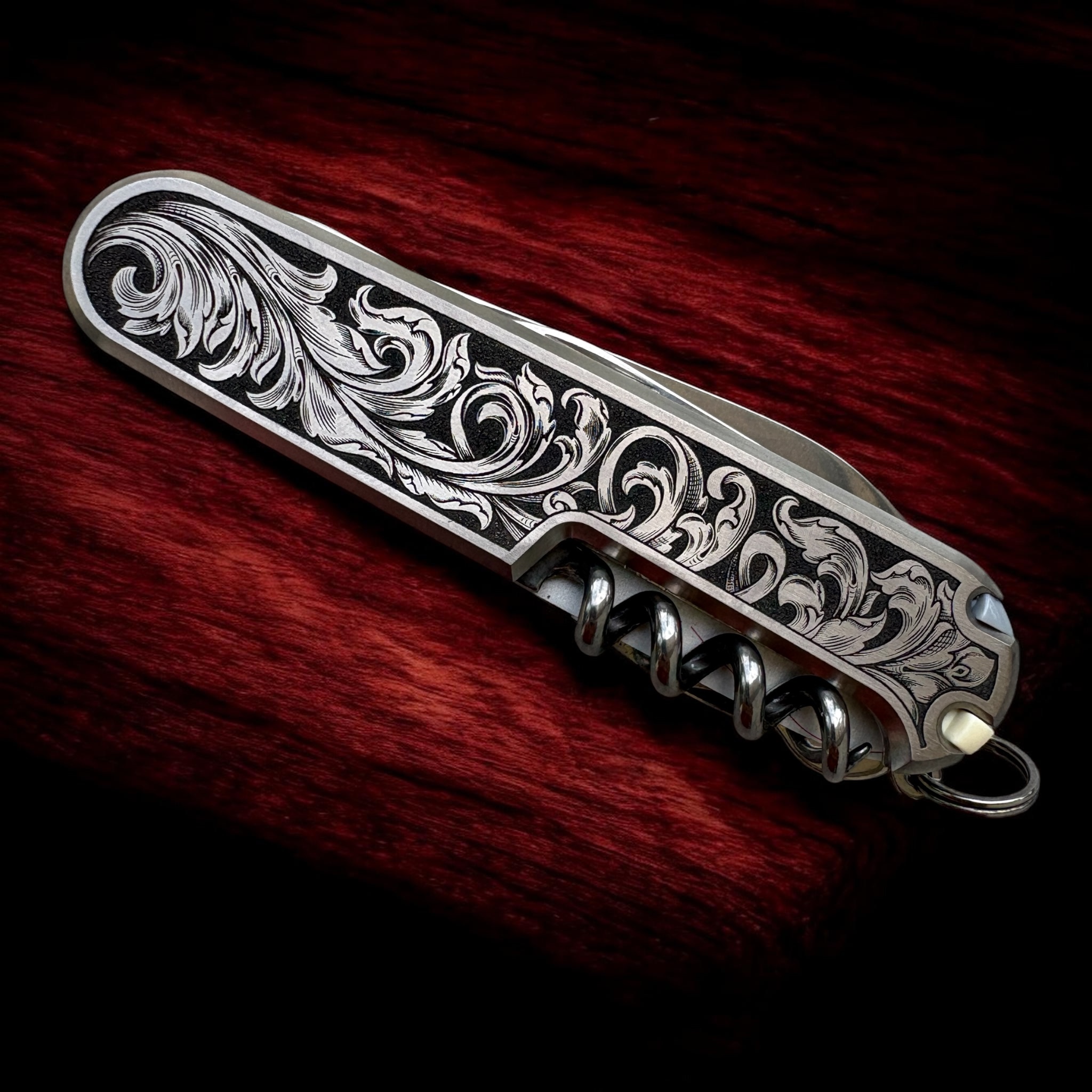Victorinox Companion Swiss Army Knife with engraved Titanium Scales - Back
