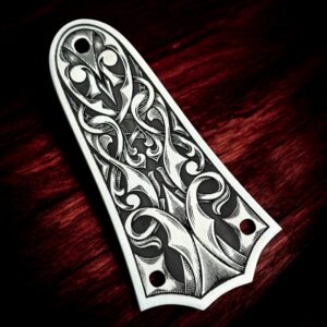 Taylor 3 Hole Norse Truss Rod Cover - Stainless Steel - Left Angle
